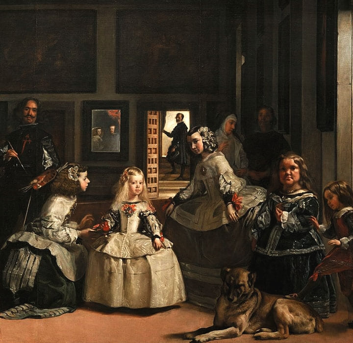 Painting «Las Meninas» by Diego Velázquez before restoration